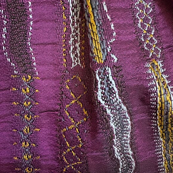 Maruca purple fabric wristlet handmade in Boulder, Colorado, 10.5 x 5.5" - Picture 4 of 5